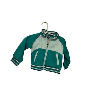 Vintage Nike Infant Baby Size 18 Months Green Full Zip Jacket Coat Sweatshirt Sp